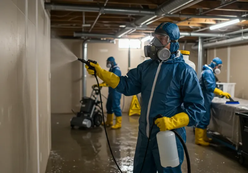 Basement Sanitization and Antimicrobial Treatment process in Valmeyer, IL